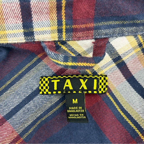 Taxi Y2K Plaid Flannel Shirt SHACKET - Picture 3 of 4